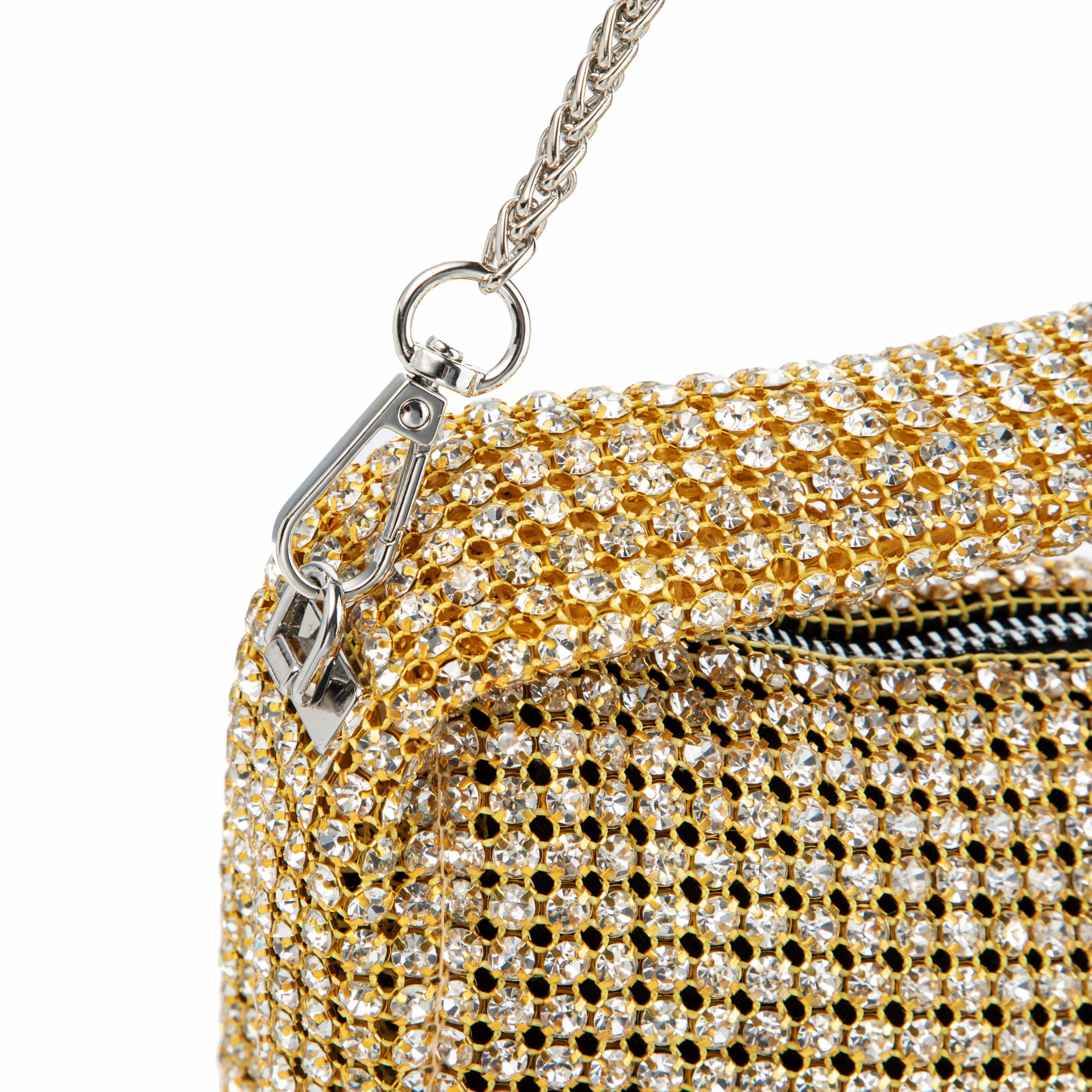 Rhinestone Gold Underarm Bag