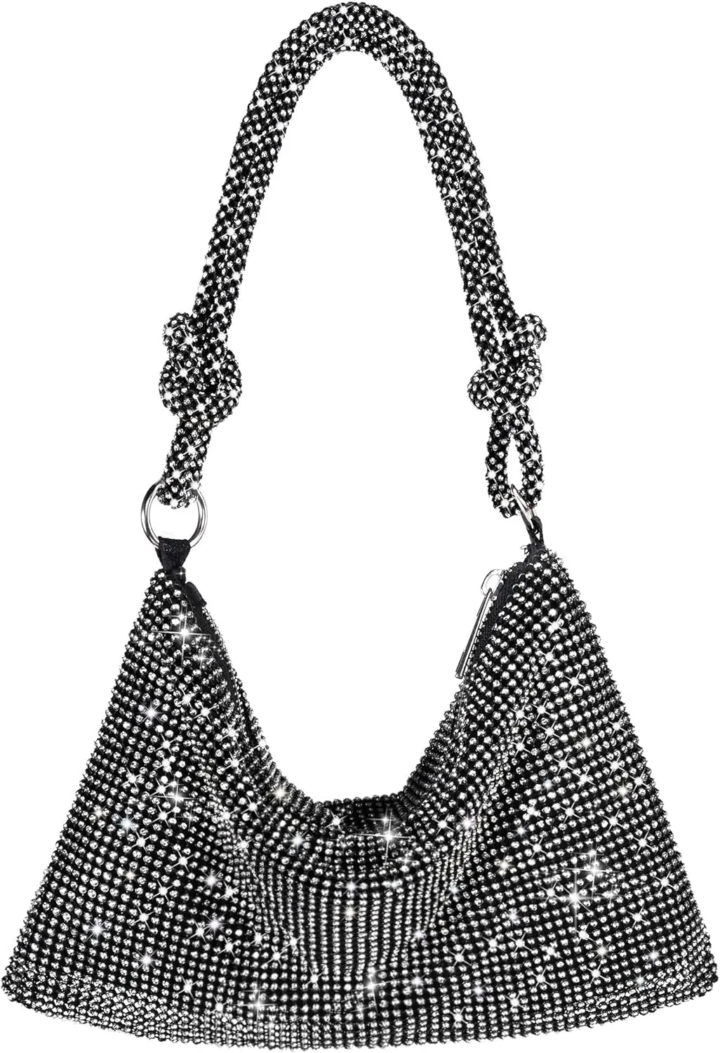 Rhinestone Purse Sparkly Evening bag Silver Clutch Purses for Women Evening, Cross Body Handbags for Party Prom Club Wedding
