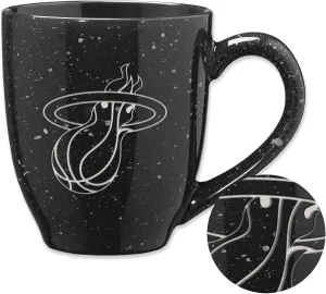Rico Industries NBA Basketball Alternate 16 oz Team Color Laser Engraved Speckled Ceramic Coffee Mug