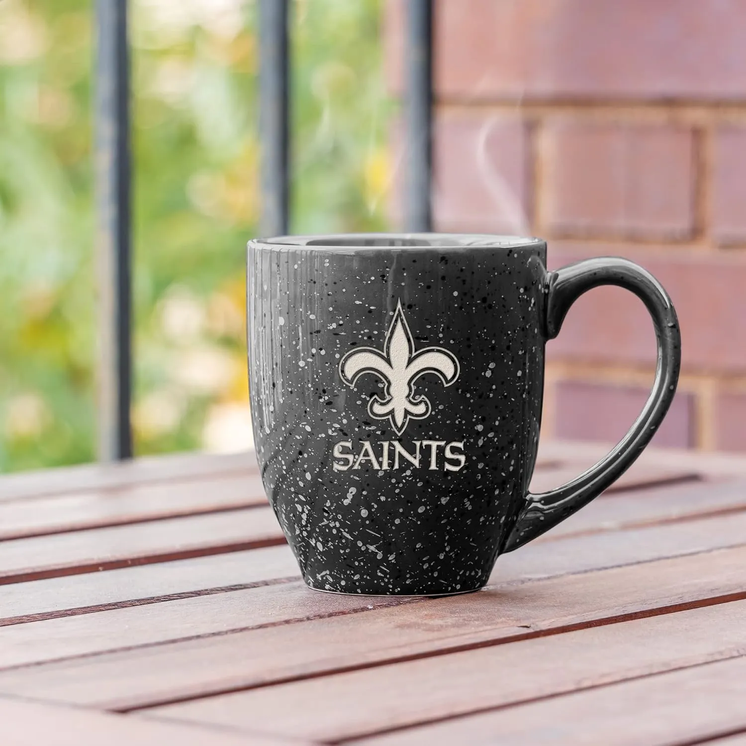 Rico Industries NFL Football 16 oz Team Color Laser Engraved Speckled Ceramic Coffee Mug