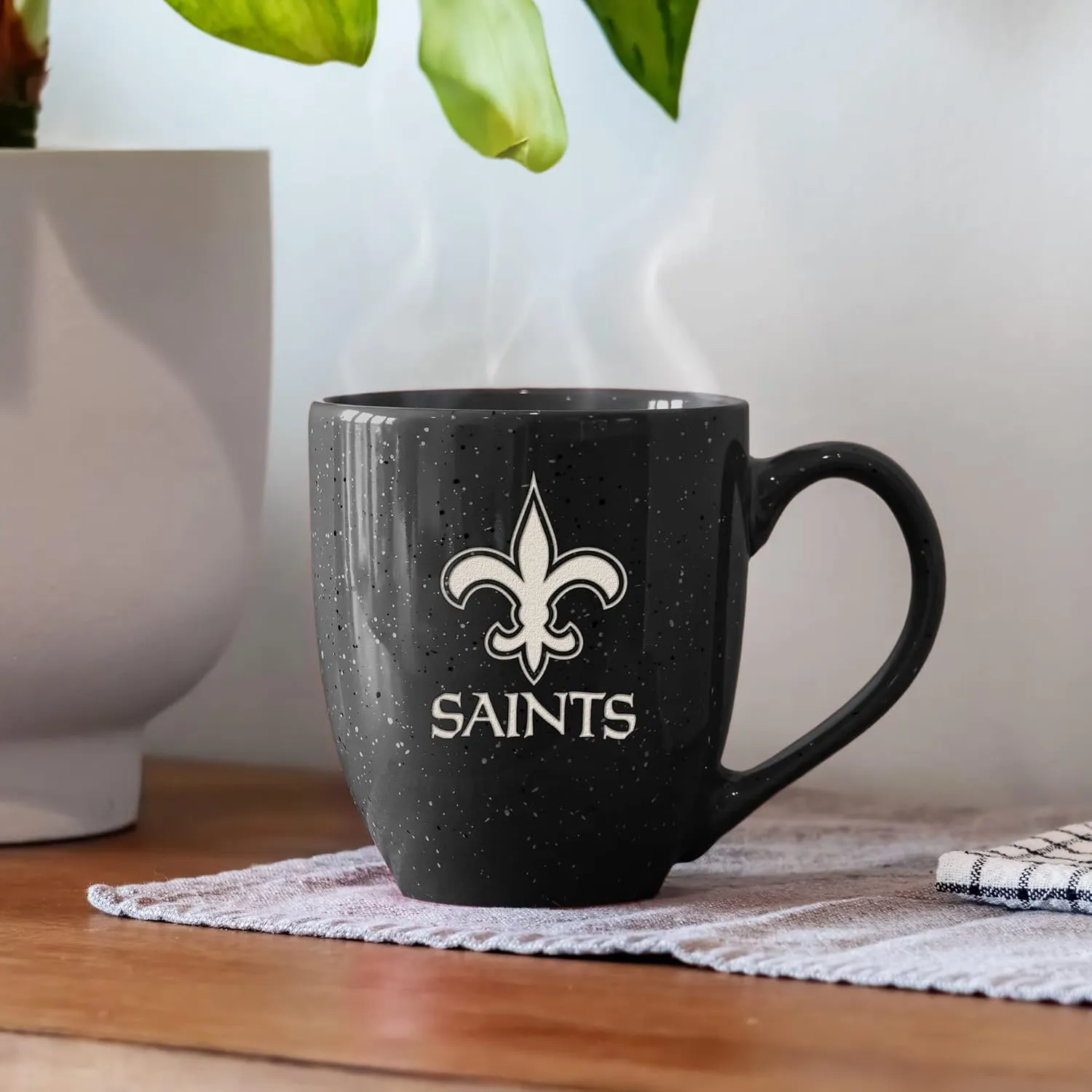 Rico Industries NFL Football 16 oz Team Color Laser Engraved Speckled Ceramic Coffee Mug