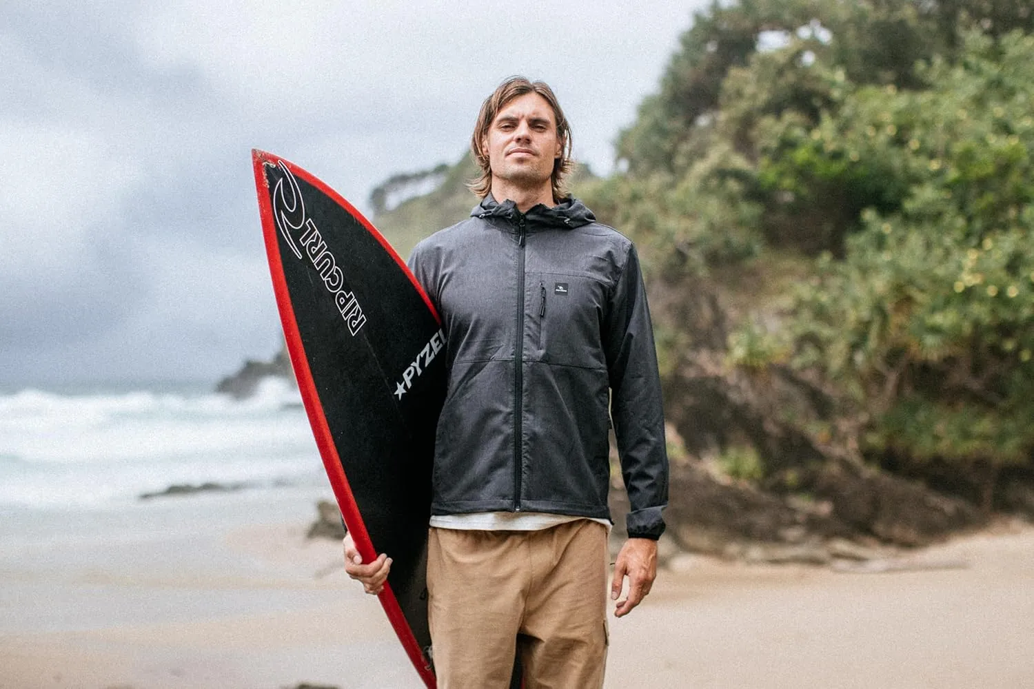 Rip Curl Men's Elite Anti Series Hooded Wind Breaker, Water Repellent Jacket
