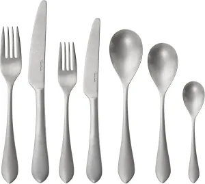Robert Welch Quinton Vintage Cutlery Set, 84 Pieces for 12 People. Made from Stainless Steel. Dishwasher Safe.