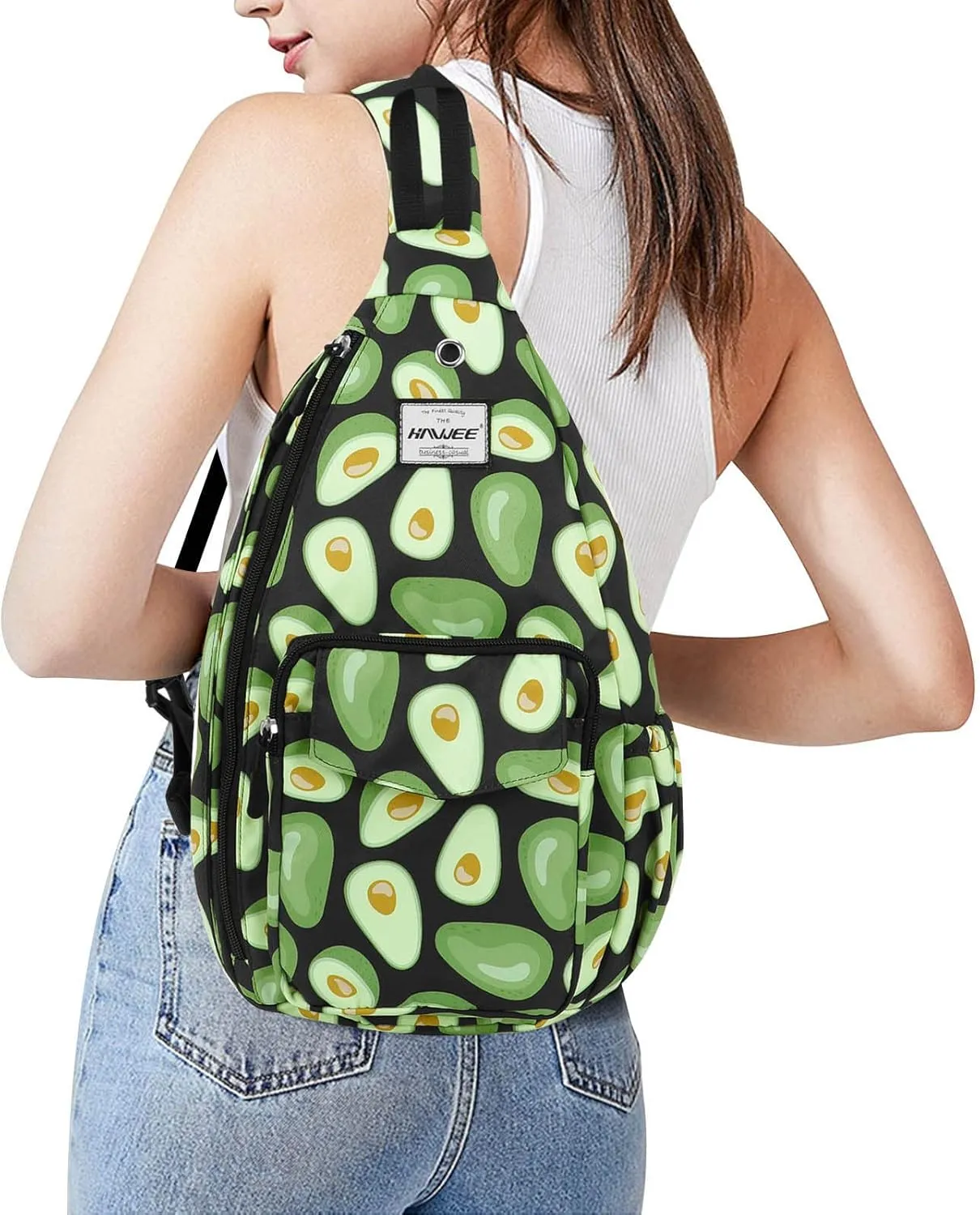 Rope Sling Bag for Women Men Casual Cross Body Daypack Backpack Adjustable Strap Water Repellent for Travel/Sport