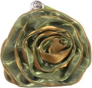 Rose Shaped Evening Bag Soft Satin Clutch Purse Floral Wristlet Handbag for Women Wedding Party Purse