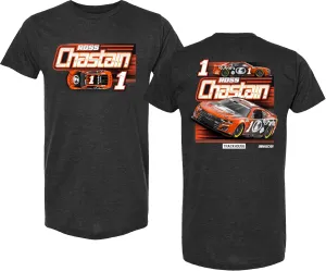 Ross Chastain #1 NASCAR 2025 Pit Road Trackhouse Heather Charcoal Shirt