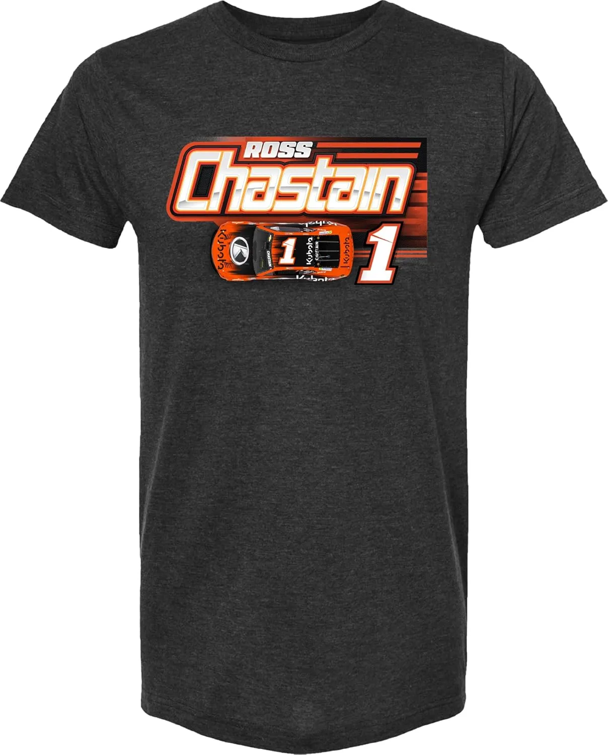 Ross Chastain #1 NASCAR 2025 Pit Road Trackhouse Heather Charcoal Shirt