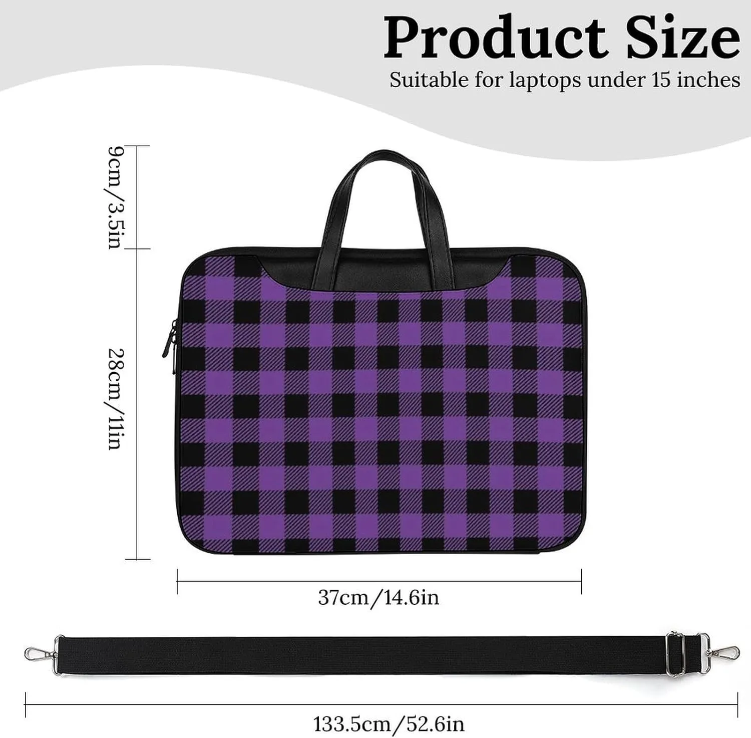 Ross Red Tartan Clans Handheld Single Shoulder Crossbody Laptop Bag Unisex