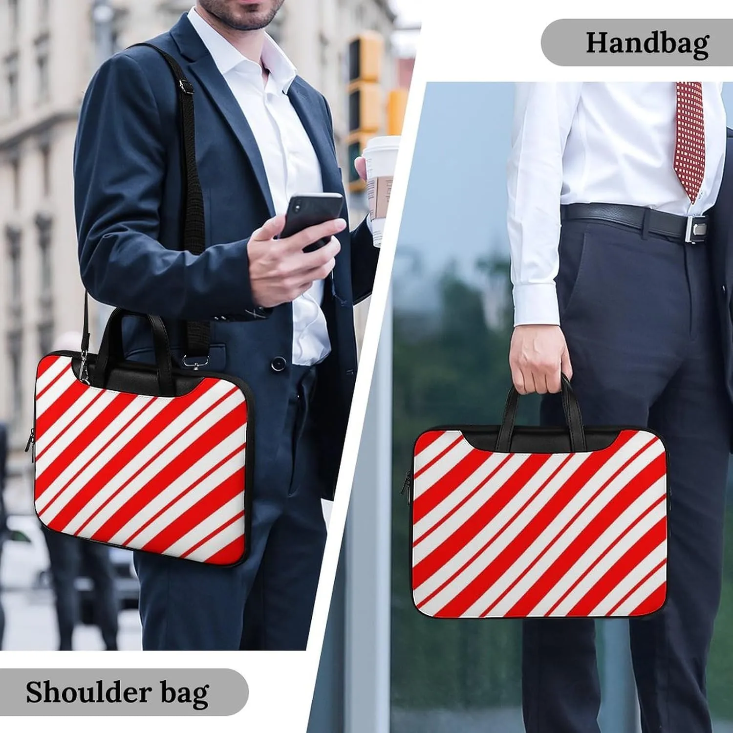 Ross Red Tartan Clans Handheld Single Shoulder Crossbody Laptop Bag Unisex