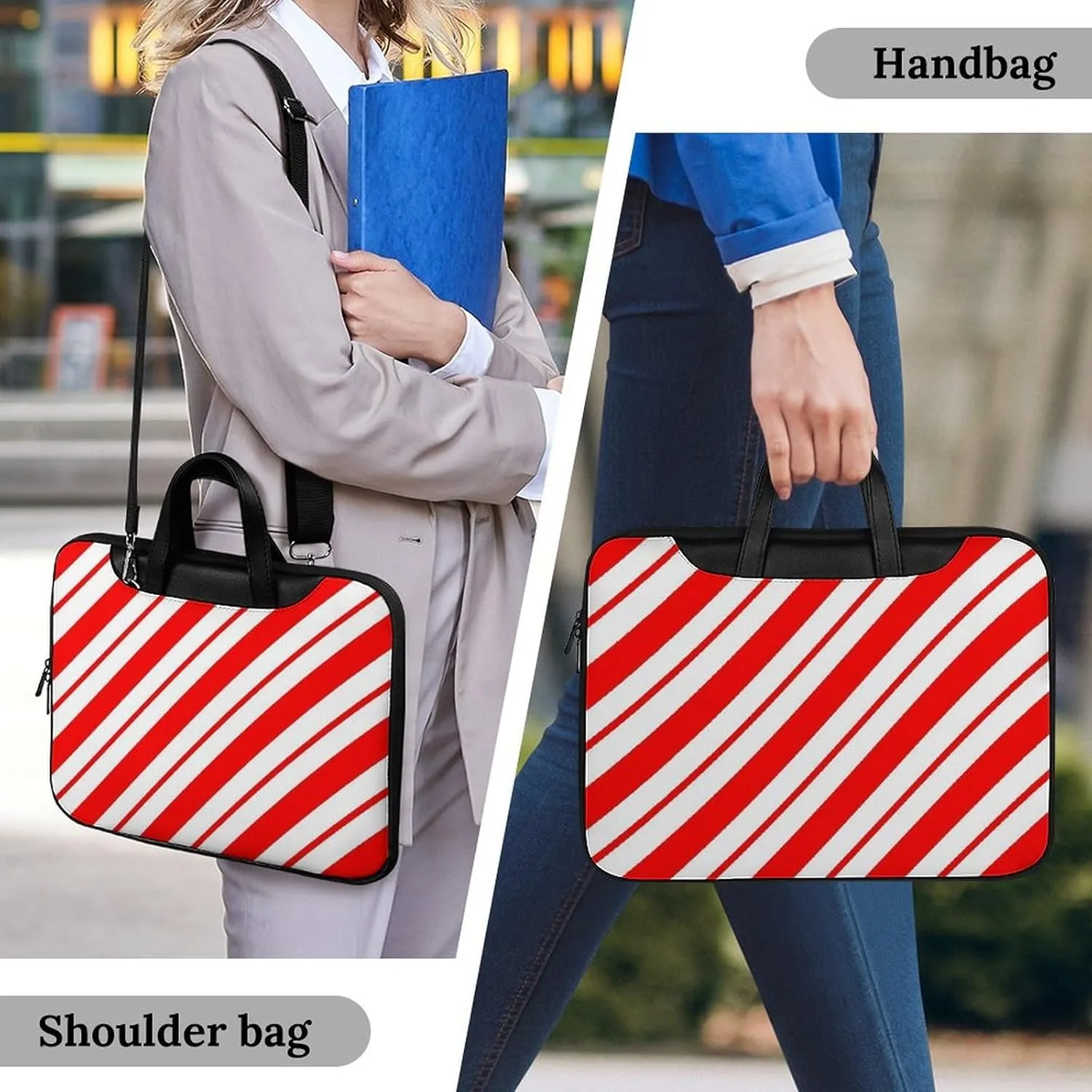 Ross Red Tartan Clans Handheld Single Shoulder Crossbody Laptop Bag Unisex