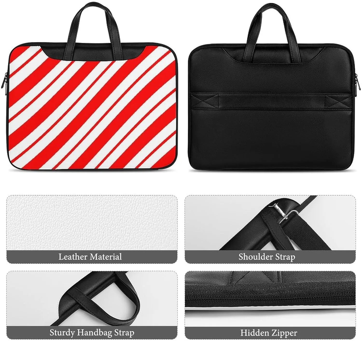 Ross Red Tartan Clans Handheld Single Shoulder Crossbody Laptop Bag Unisex