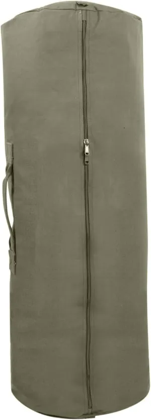 Rothco Canvas Duffle Bag with Side Zipper – Rugged Outdoor Camping Gear Storage
