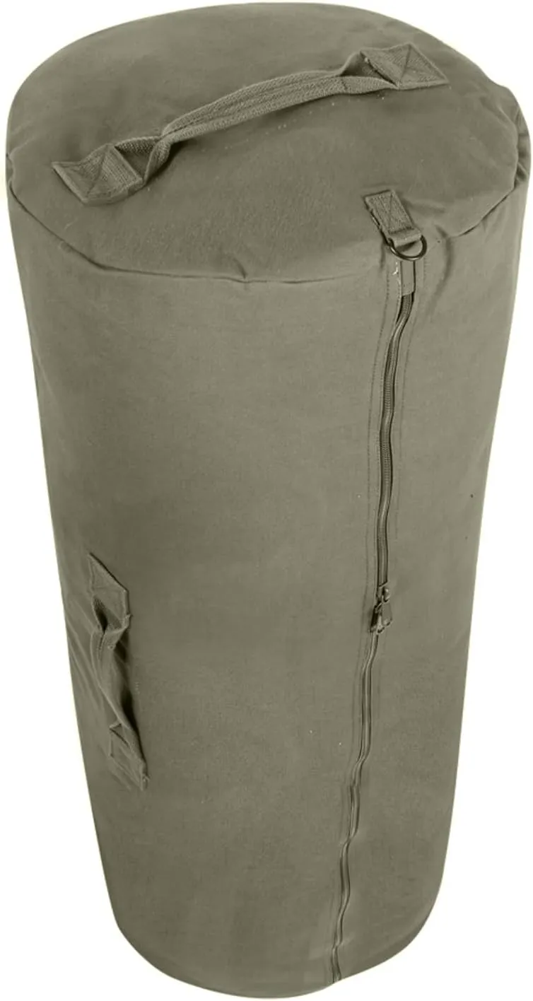 Rothco Canvas Duffle Bag with Side Zipper – Rugged Outdoor Camping Gear Storage
