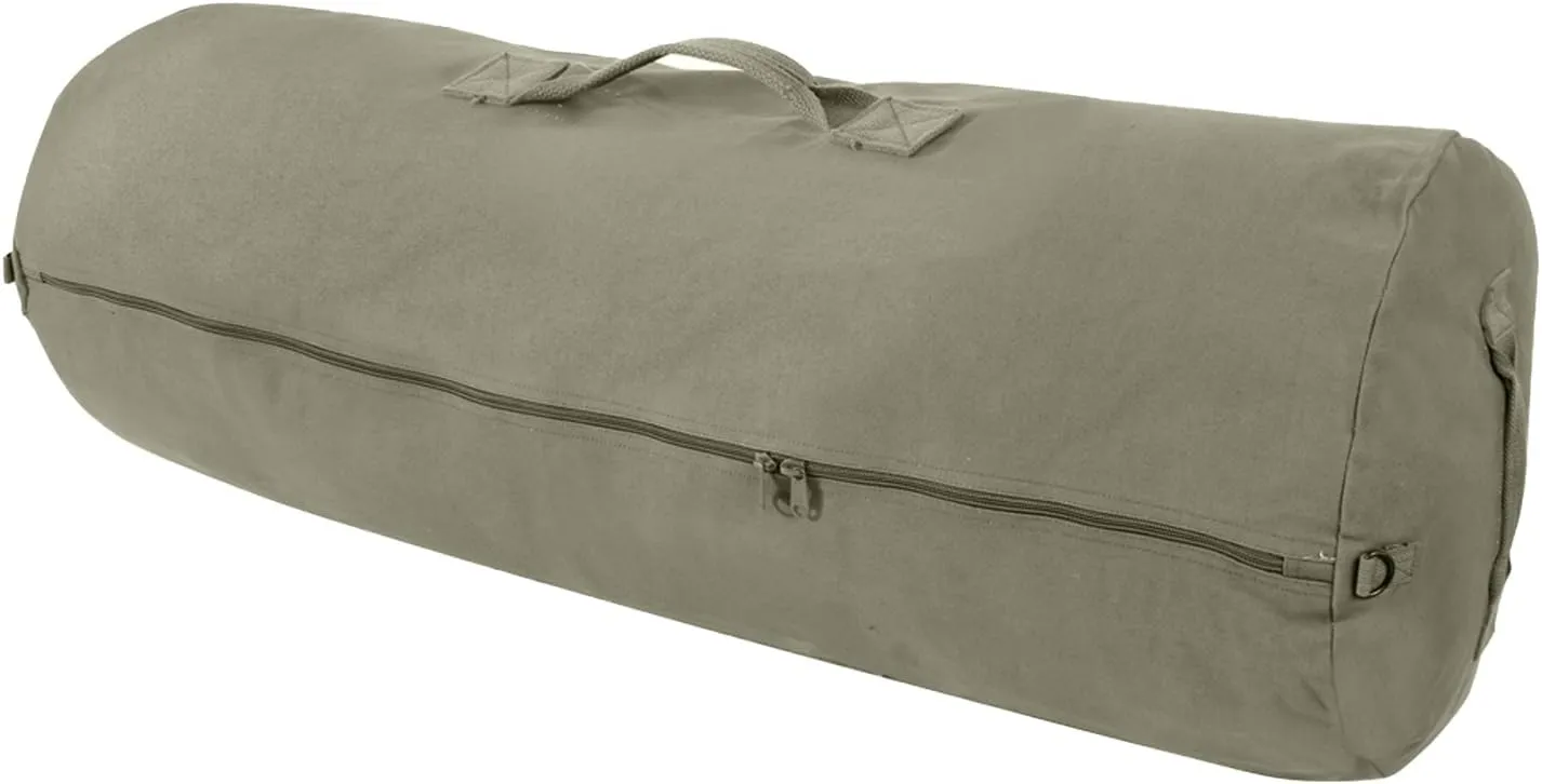 Rothco Canvas Duffle Bag with Side Zipper – Rugged Outdoor Camping Gear Storage
