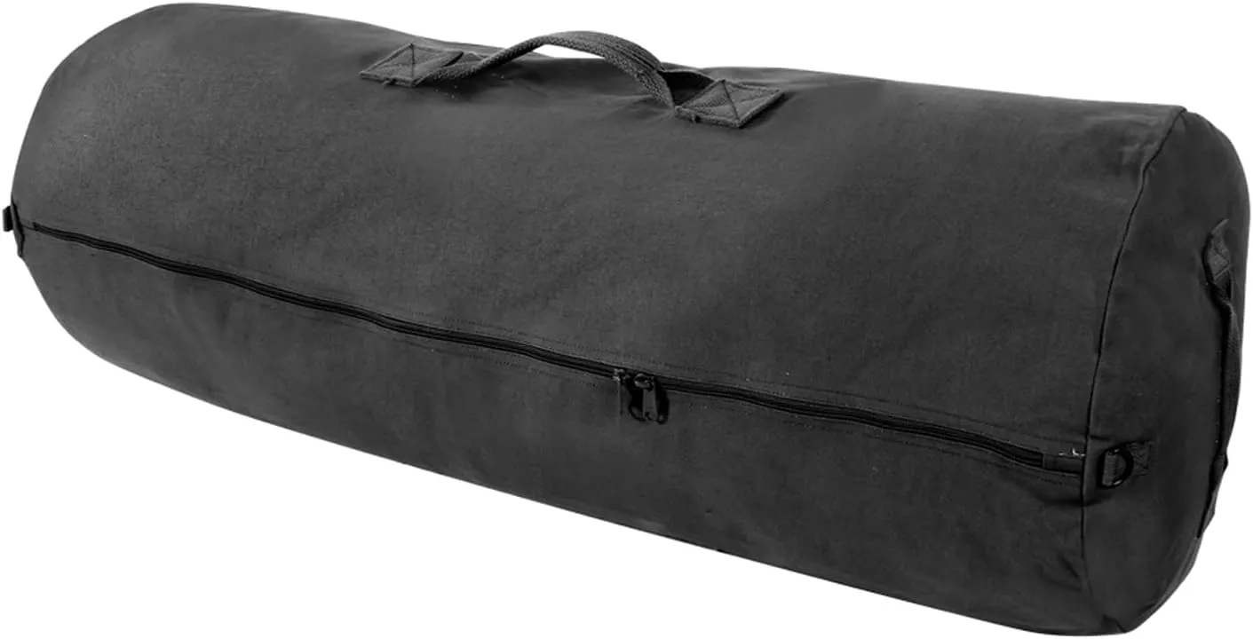 Rothco Canvas Duffle Bag with Side Zipper – Rugged Outdoor Camping Gear Storage