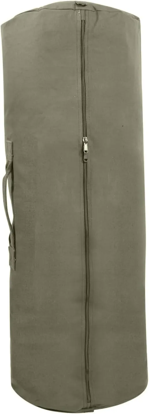 Rothco Canvas Duffle Bag with Side Zipper – Rugged Outdoor Camping Gear Storage