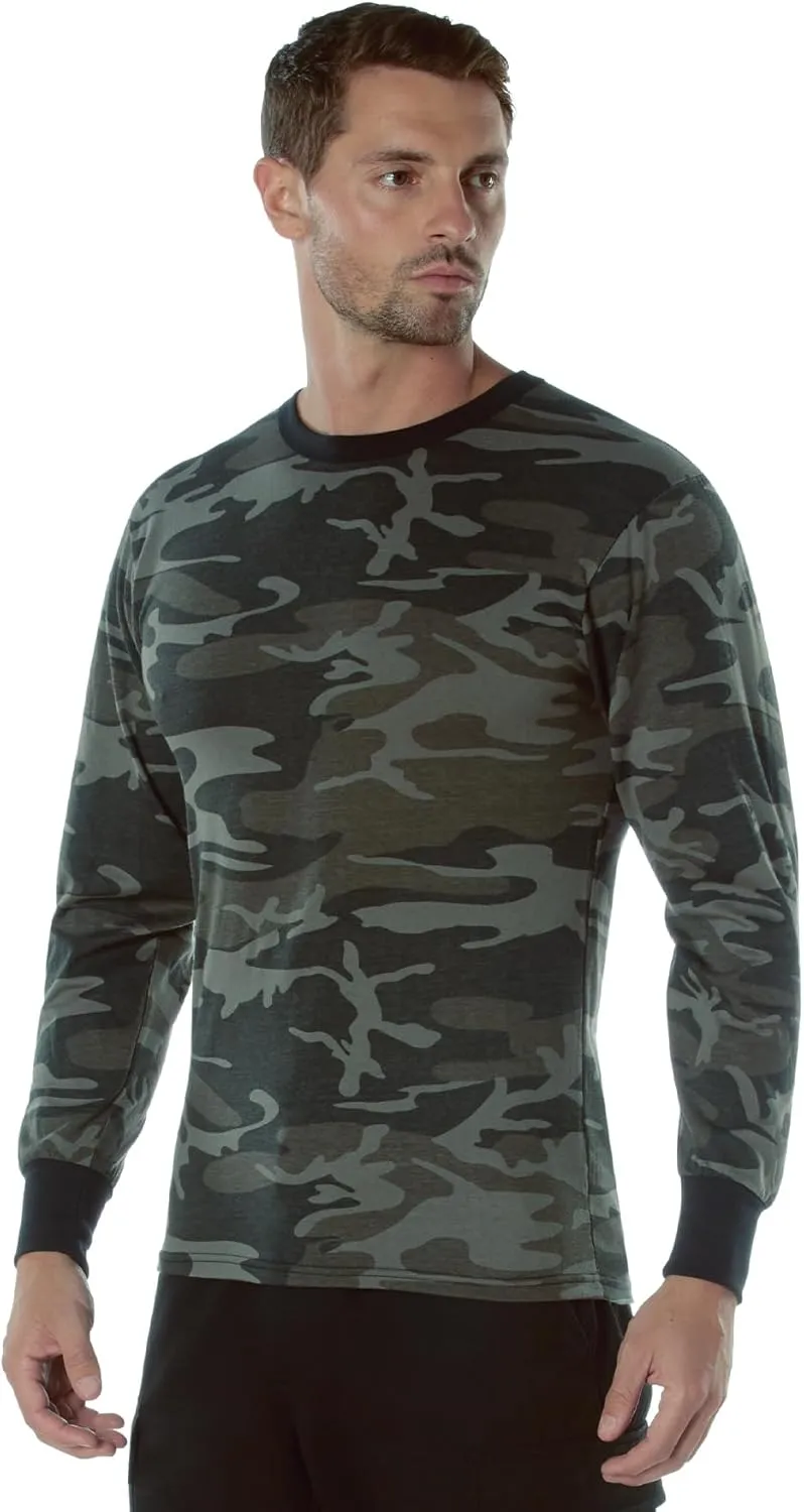 Rothco Mens Long Sleeve Color Camo T-Shirt