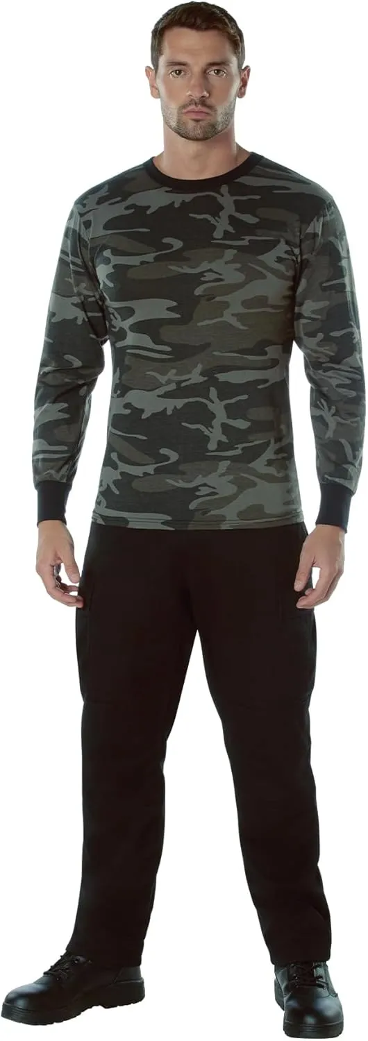 Rothco Mens Long Sleeve Color Camo T-Shirt