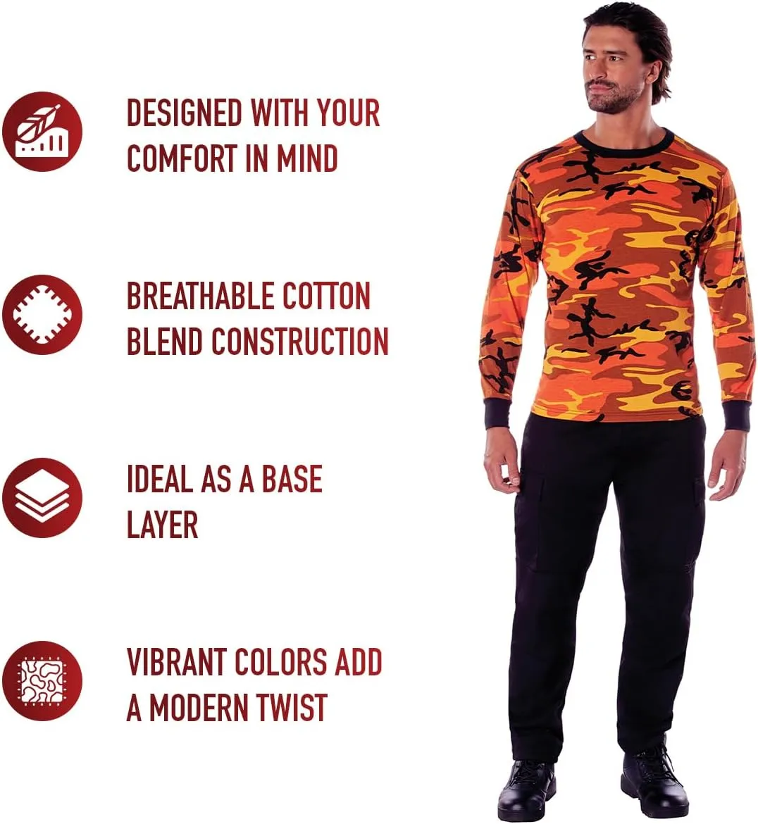 Rothco Mens Long Sleeve Color Camo T-Shirt