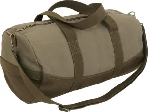 Rothco Two-Tone Canvas Duffle Bag With Brown Bottom