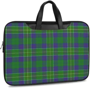 Royal Stewart Tartan Handheld Single Shoulder Crossbody Laptop Bag Unisex
