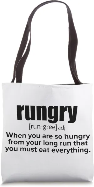 Rungry Definition Jogger Jogging Sports Endurance Training Tote Bag