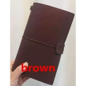 Rynx | Paperboat Vintage-Logo custom A6 notebook genuine leather diary planner rings office diary spiral traveler writing pad