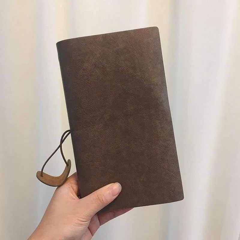 Rynx | Paperboat Vintage-Logo custom A6 notebook genuine leather diary planner rings office diary spiral traveler writing pad