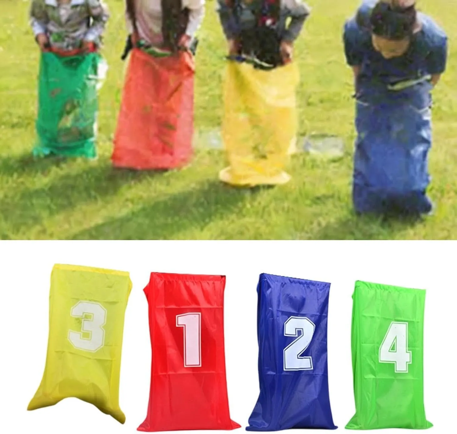 Sack Race Bag for Jumping, Relay Race Equipment for Children, Activity Jump Sack for Events, 4 Pieces