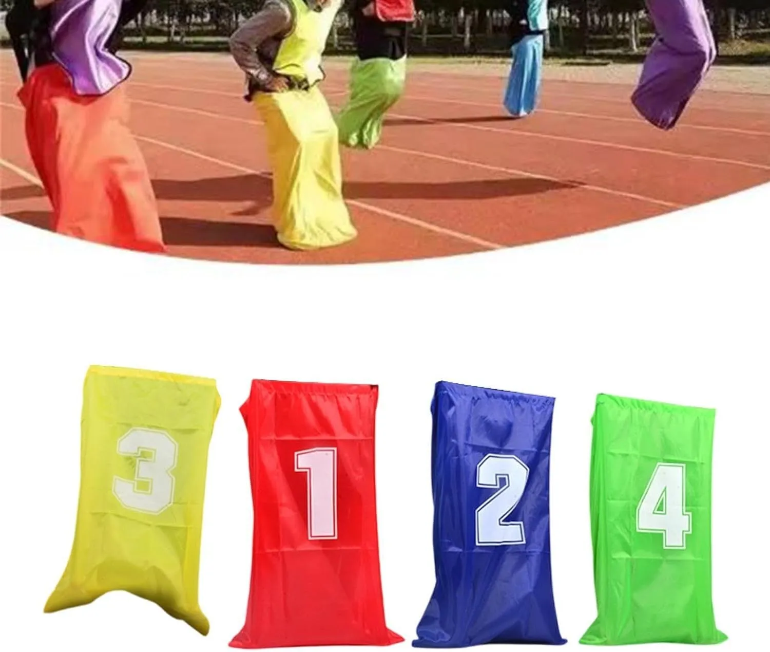 Sack Race Bag for Jumping, Relay Race Equipment for Children, Activity Jump Sack for Events, 4 Pieces