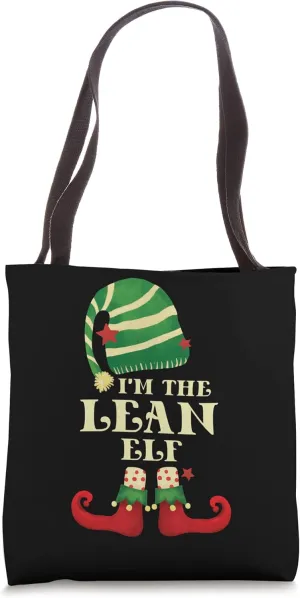 Santa The Lean Elf Christmas Matching Family Coworker Group Tote Bag