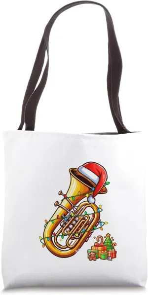 Santa Tuba Christmas Instrumentalist Lover Player Team Tote Bag