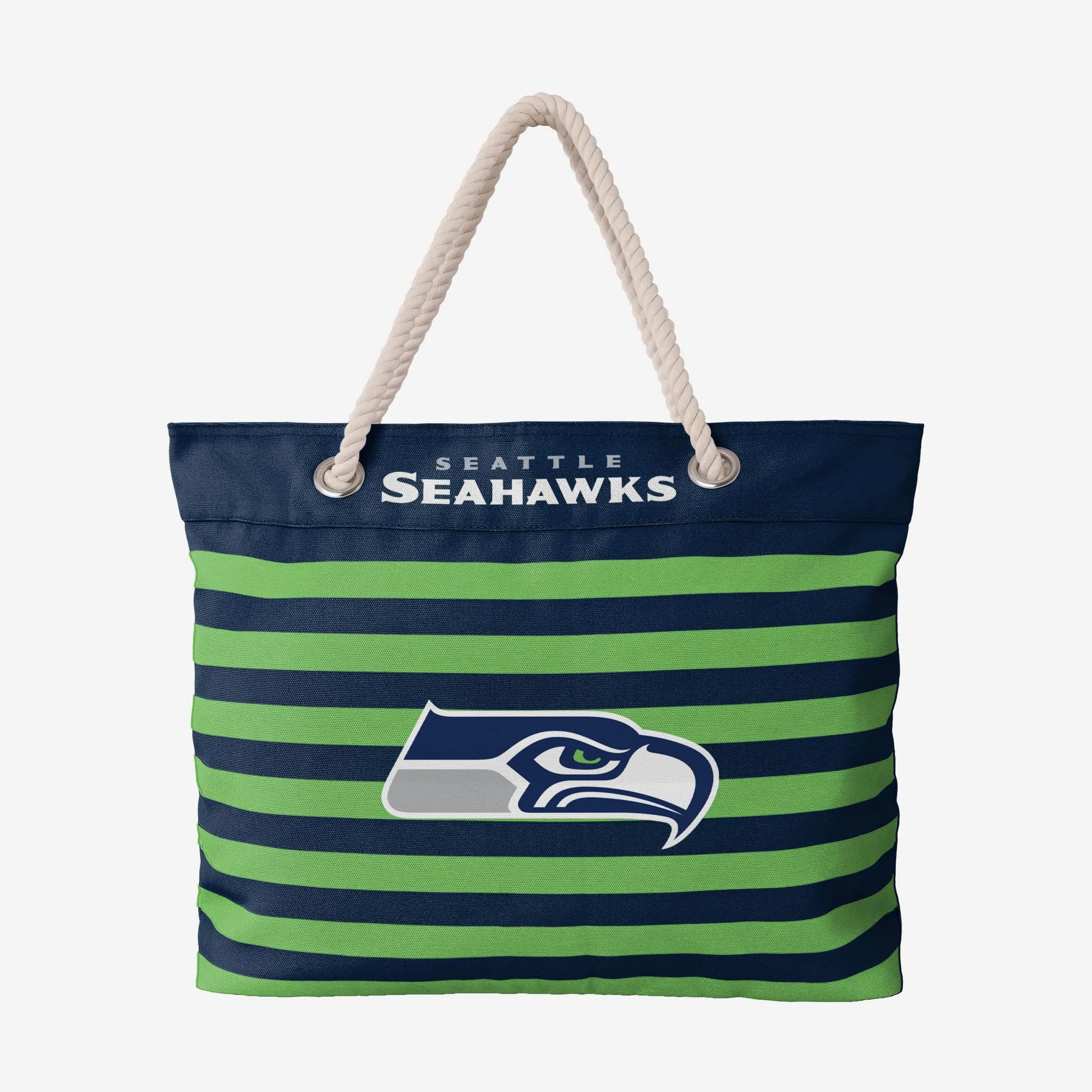 Seattle Seahawks Nautical Stripe Tote Bag
