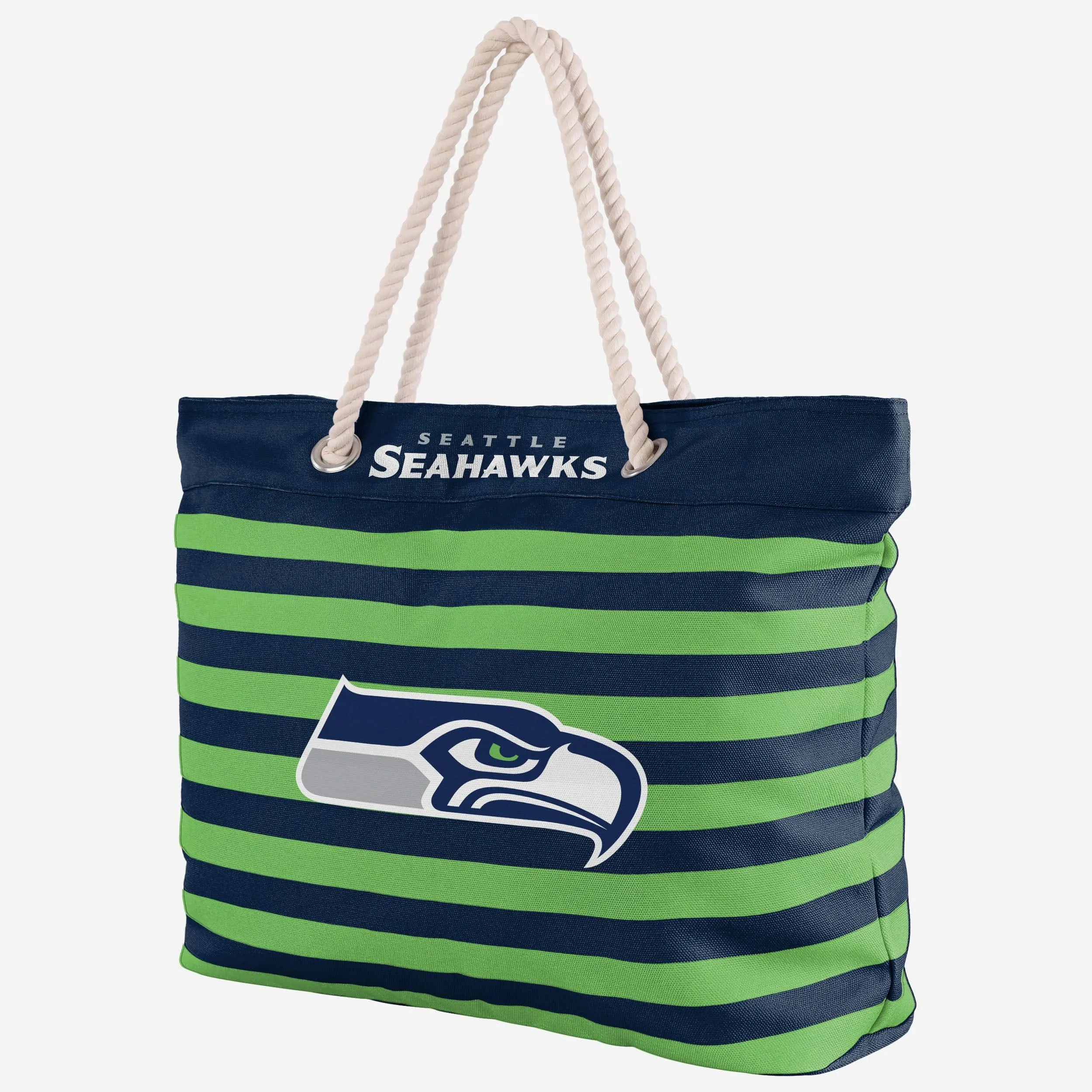 Seattle Seahawks Nautical Stripe Tote Bag