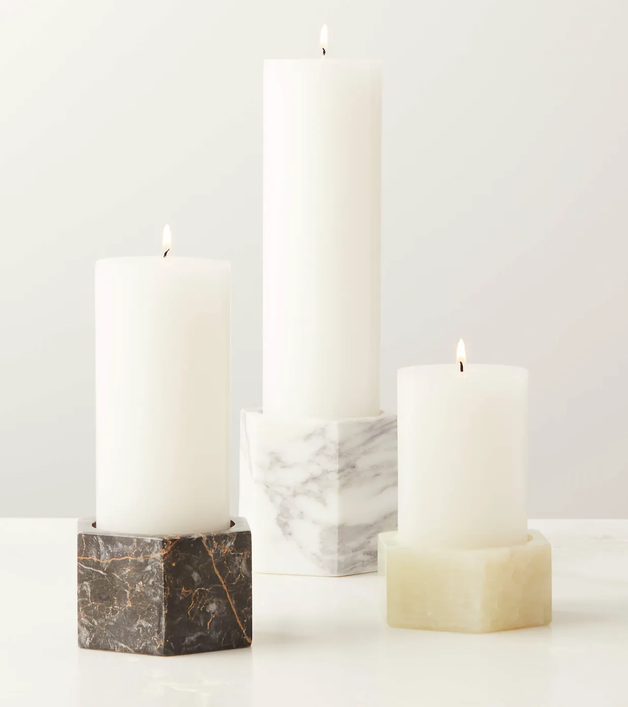 Sei Pillar Candle Holders Set of 3