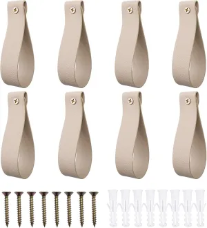 Set of 8 Leather Rod Brackets - Stylish & Sturdy!