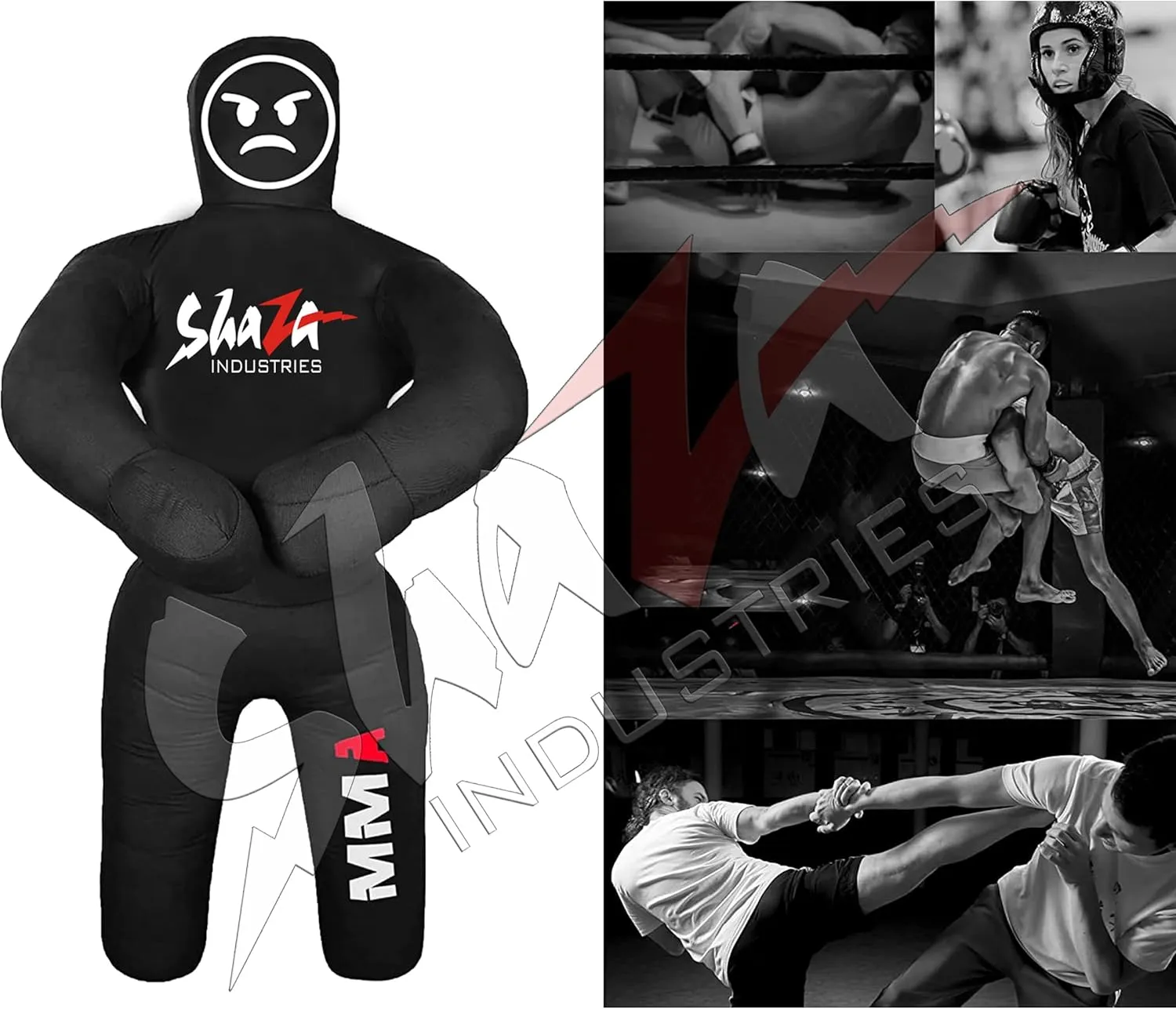 Shaza Grappling Kids Dummy for Fitness & Training, Pose, Strike & Throw Wrestling Dummy for 100cm. Punching Dummy for MMA, Jiu-Jitsu, Judo, Karate & Wrestling Practice & Sparring