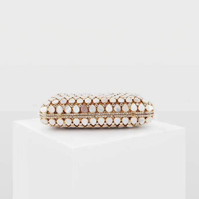Shell Gold Clutch Purse for Wedding Guest