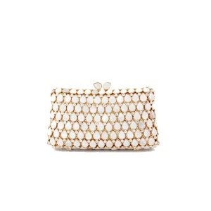 Shell Gold Clutch Purse for Wedding Guest