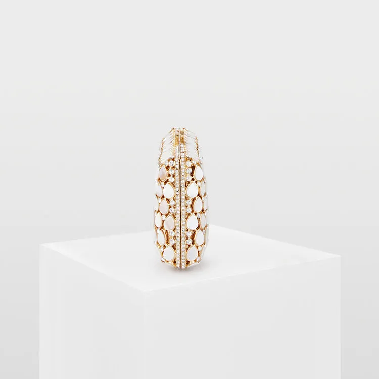 Shell Gold Clutch Purse for Wedding Guest