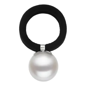 SHE'S FREE STYLE JUST FOR YOU Versailles Pearl Hair Scrunchies, Elegant French hair elastics Original Light Luxury Ponytail Holder for Thick and Thin Hair, Elegant Pearl hair ties for women (White)