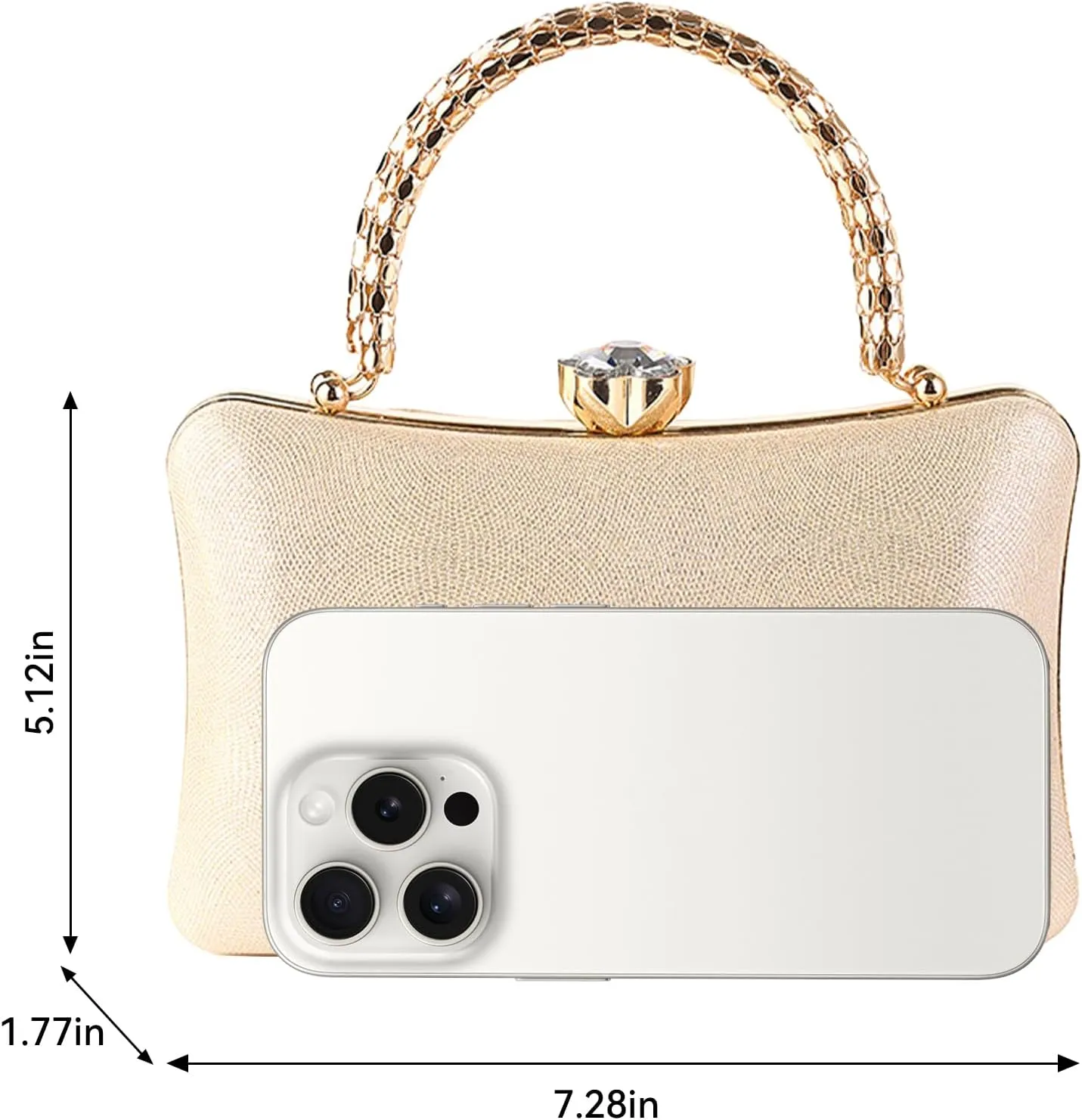 Simcat Clutch Purses for Women, Rhinestone Sparkling Evening Handbags Wedding Clutch Bag for Formal Party Prom