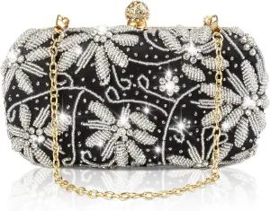 Simcat Women’s Clutch Purses Evening Bag, Bridal Rhinestone Handbag for Wedding Prom Party