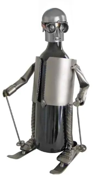 Skier Downhill Wine Bottle Holder