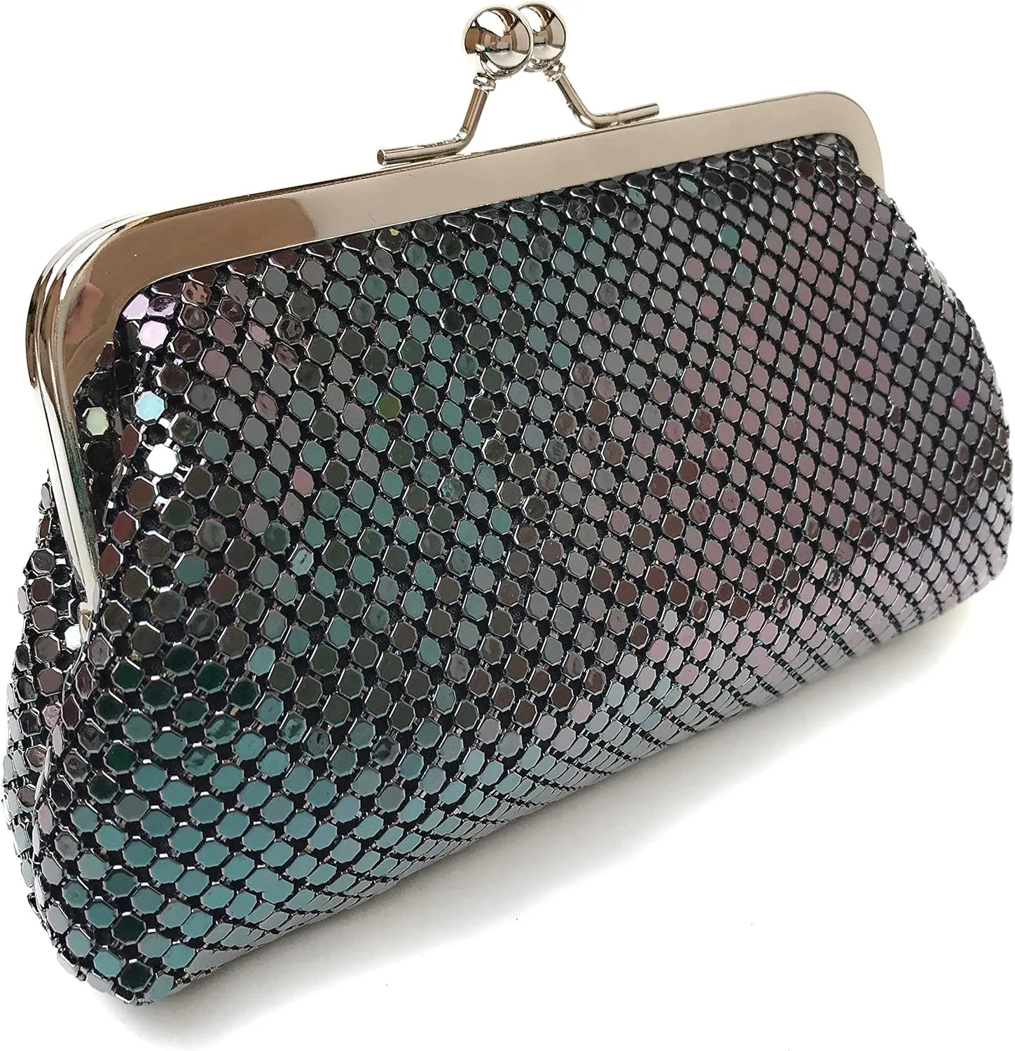 Small Women Clutch Metal Mesh Evening Purse for Party prom Wedding