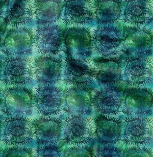 Soimoi Shibori Print - Green, Canvas Fabric Material - 56 Inch Wide, 1 Yard, Unstitched Fabric for Upholstery, Bags, Workwear and Outdoor Gear.