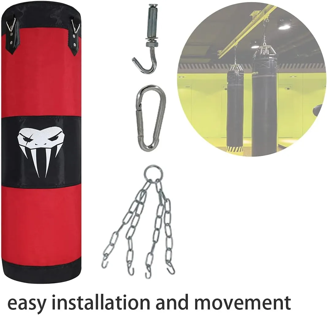 SOTF Heavy Bag Boxing Set Punching Bags for Adults Heavy Duty Hanging Punching Bag Unfilled