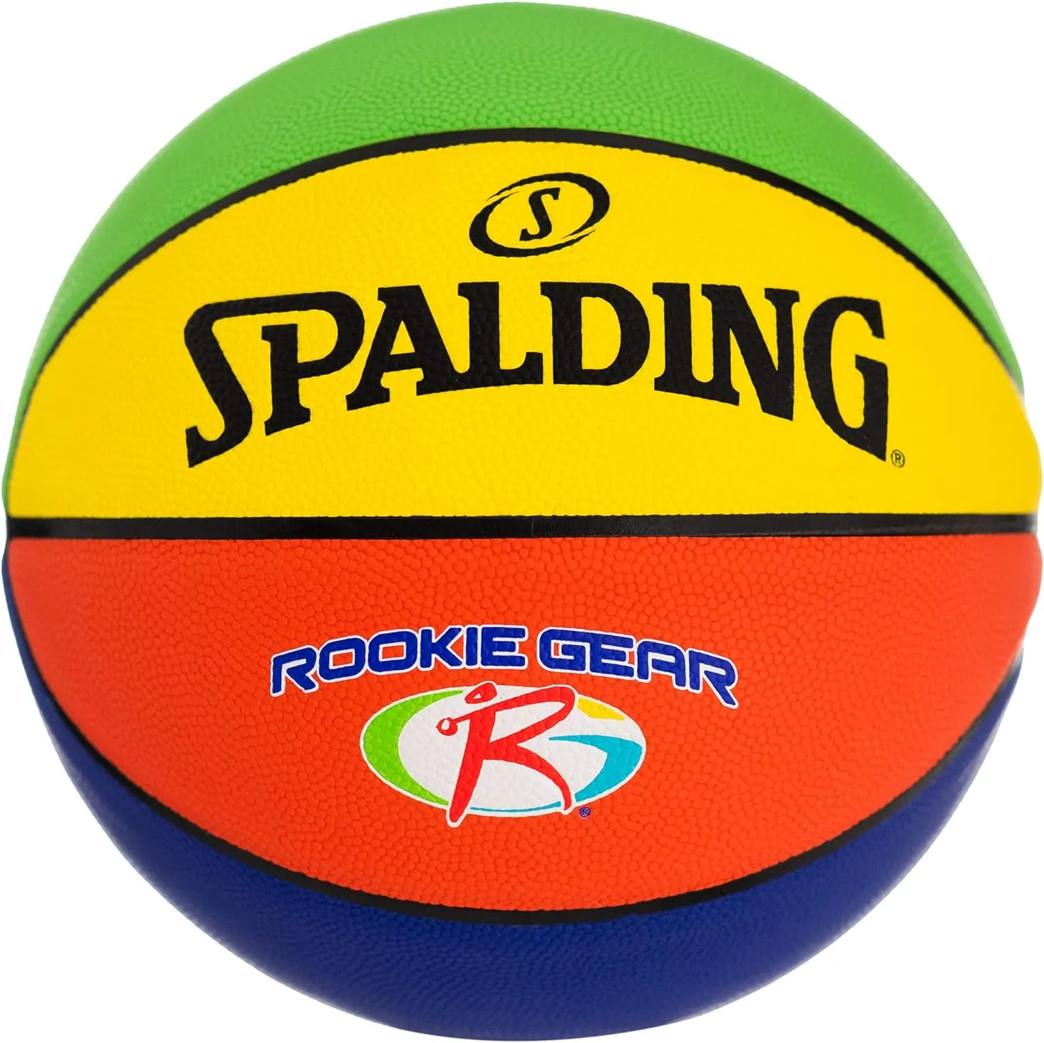 Spalding Rookie Gear Youth Multi Color Indoor-Outdoor Basketball 27.5"