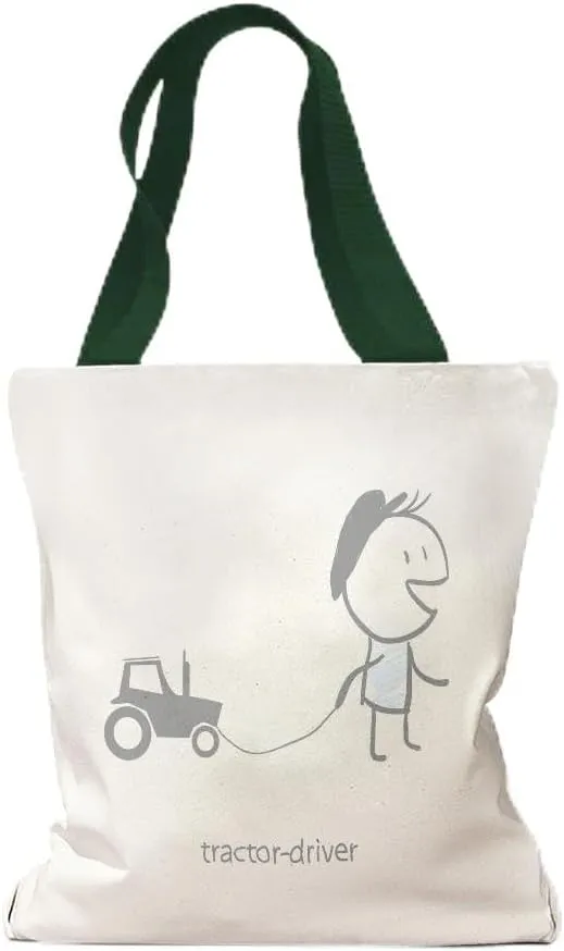Speedy Pros Canvas Tote Bag for Women Tractor Driver Profession Farm Beach Bags for Women