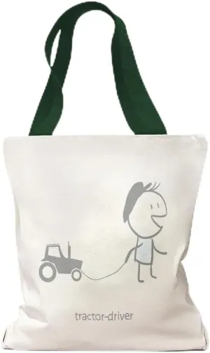 Speedy Pros Canvas Tote Bag for Women Tractor Driver Profession Farm Beach Bags for Women